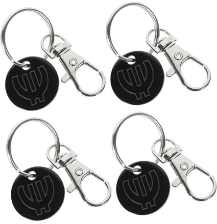 Hemobllo 4 pezzi Portachiavi Zinco con Gettone per Della Accessorio e Resistente per Sbloccare e Conservare Chiavi Design Elegante e Alla Moda