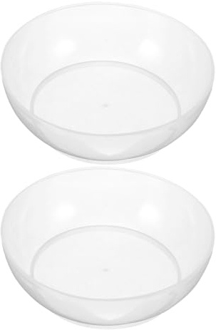 Cabilock 2 Pezzi Ciotola per Pesare da Cucina in Plastica Trasparente 600ml, Vassoio Leggero Multifunzionale per Cucinare e Alimentazione
