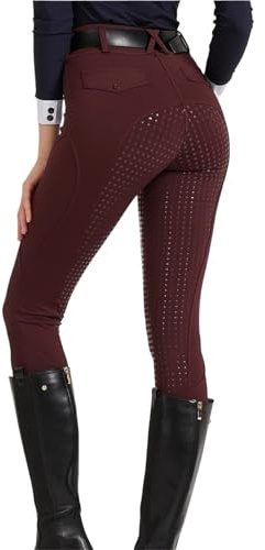 WLIHDB Pantaloni da Equitazione Pantaloni da Equitazione in Silicone Antiscivolo, ad Asciugatura Rapida, Aderenti, for Ciclismo Sportivo, for esami equestri per Equitazione, Allenamento A Cavallo(S)