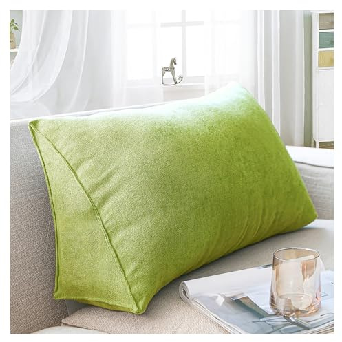 Yekuhe Cojín de Lectura para Cama Sofá – Cómodo Cojín para la Espalda, Cojines de Apoyo Suave para Leer y Relajarse, con Funda Extraíble y Lavable(Fruta Verde,70x35x20cm)