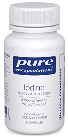 Pure Encapsulations Iodine (Potassium Iodide) 225 UG - Hypoallergenic Supplement Supports Metabolism, Healthy Skin and Thyroid Function - 60 Vegetarian Capsules
