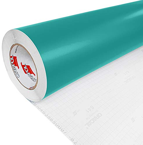 DecoMeister Klebefolien Deko-Folie Selbstklebefolie Selbstklebende Möbelfolie Einfarbig Folie für Interior Exterior Einheitliche Farbe Fertigrolle 100cm x 150cm Türkis Blau Matt