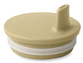 Design Letters Deckel für Baby und Kinder Persönliche Eco Becher (Beige) - BPA-frei und BPS-frei, Spülmaschinenfest, Dicht schließender Deckel, leicht, 27 g.