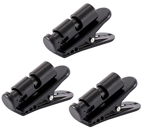 Kopfhörer Draht Clip Kopfhörer Kabelhalter Ohrhörer Clip-Klemme 360 Grad Drehen Kabel Kleidung Clip Halterungs Kleidungscli Befestigungsmikrofon Kopfhörer Draht für Laufwandern Training Workout 3*PCS