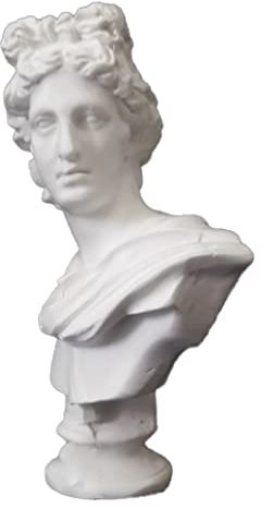 Klassischer Griechischer Gott Der Sonne Und Poesie Apollo Kopf Büste Statue Römische Skulptur Figur 2,8 Zoll Bunt