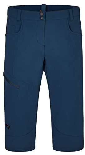 Ziener Damen NIOBA Fahrrad-Shorts mit Innenhose - Mountainbike/Outdoor/Freizeit - atmungsaktiv,schnelltrocknend,gepolstert,3/4,Knielang, hale Navy, 46
