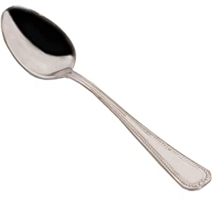 Cucharas de postre 24 unidades de acero inoxidable, cucharas cafe de 13.5cm, juego de 24 cucharillas para restaurante y hogar borde redondeado con caja, cuchara para te, cafe y postre (24und)