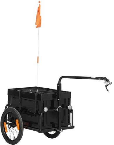 Aosom Bike Cargo Trailer, Removable Storage Box, No Bottom