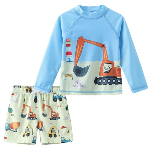 Toddler Baby Boy Swimsuit Long Sleeve Swimming Costume Baby Boy Rash Vest and Shorts Age 2-3 Years
