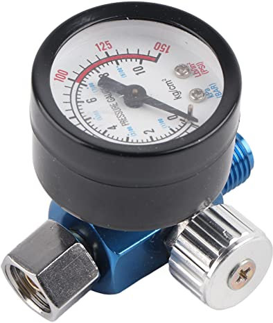 Regulador de Presión de Aire de Pistola de Pintura en Aerosol manómetro para pistola de pintura Válvula Reguladora de Compresor de Aire con Manómetro,Manómetro Akcesoria do sprężarek powietrza