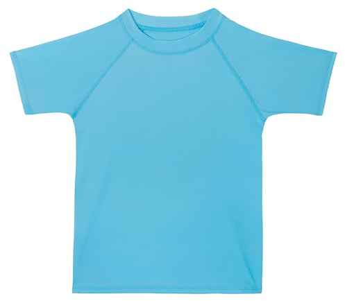 Boys Rash Guard Short Sleeve Toddler Kids Swim Shirt, Youth UPF 50+ Surfing/Sun Suit(Blue, 4T)