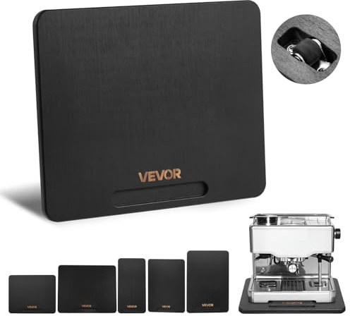 VEVOR Plateau Coulissant pour Appareils de Cuisine, 26,7x33 cm, Plateau Roulant avec Roulettes en Caoutchouc, Poignée Creuse, Planche Mobile, pour Cafetière, Petits Électroménagers de Cuisine, Noir