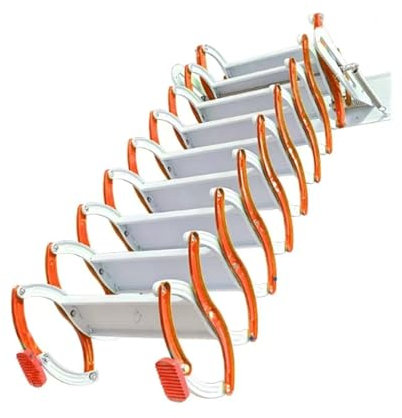 Escalera retráctil de alta resistencia para ático, escalera manual desplegable de 1100 libras, capacidad de carga, ahorra espacio, escalera plegable para un fácil acceso e instalación rápida, ideal
