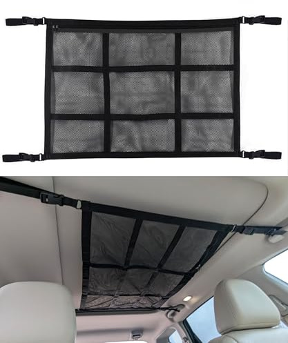 Xibao Organizador Coche,Accesorios Camper para Furgonetas,Red Maletero de Coche,Organizador de Red de Almacenamiento de Poliéster,Adecuado para SUV,Combinación,Jeeps,Camionetas Pequeñas