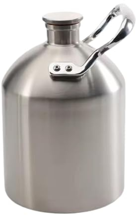 Fiocias Beer Keg Growler Portable En Acier Inoxydable 304 Préservation de La Carbonatation Structure Légère Installation Facile avec Équipement de Brassage Ad, 2 L