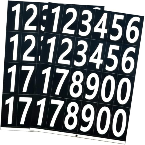 LUIMSUIM 2 Sheets Bin Number Stickers for Mailbox, 2 Inch Stick on Numbers, Waterproof Sticky Self Adhesive Numbers Sticker for Lockers, Storage, House, Folder, Note, Bins, Sign (White)
