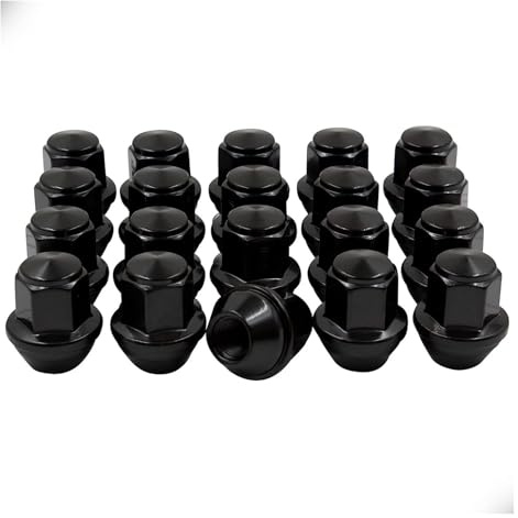Hjulskruvar Kompatibel Med Ford För Edge Mustang Muttrar Explorer 2015-2020 14x1.5 37mm Höga Hjulmuttrar 13/16 Hex 21mm(20pcs black)