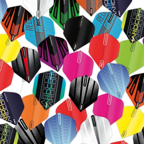 RED DRAGON Bargain Sortierte Dartflights - 25 Sets Pack Dart Zubehör | Verschiedene Designs und Farben | Darts Flights Set | Professionelle Dart Flight Sets | Mehrere Optionen Verfügbar