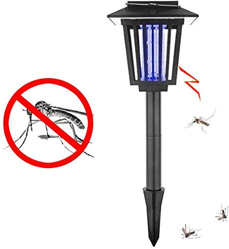 EONYUANGUO Solar Insect Killer UV Lamp, Solar Power Mosquito Repellent Bug Zapper Killer UV Lamp Insect Pest Outdoor Garden Lawn Landscape Light Waterproof