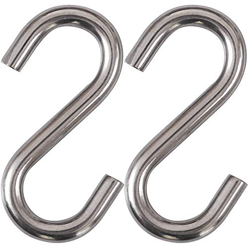 Cozihom Hochleistungs-S-Haken aus Edelstahl 304, 3,3 Zoll, Allzweckhaken in Industriequalität, 2er-Pack