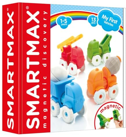 Idel SmartGames - My First Vehicles, Juguetes Bebes 1 Año O Más, Juguetes para NIños, Juegos Educativos para Niños, Regalos para Bebes, 8 Piezas De Vehiculos