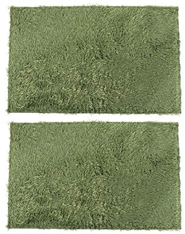 2pcs Reptile Carpet Pet Terrarium Liner Substrate Liner Bedding Reptiles Cage Grass Mat Substrate for Lizards Snakes Gecko Chamelon Turtles