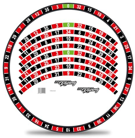 16-teiliges Set Felgenrandaufkleber Sticker für Fahrrad Felgen in verschiedenen Designs Komplett Set für 27 29 für Ebike Rennrad Mountainbike MTB Laufrad RX034 (Nr. 6 Roulette, Glanz)