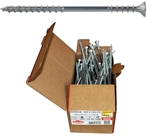 Distansskruvar 6,0 x 90 mm justeringsskruvar 100 st. galvaniserade avståndsskruvar