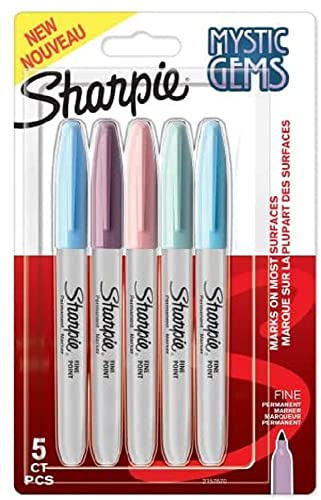 Sharpie Permanentmarker Rundspitze F 0,9mm Edelsteinfar. 5er Blister