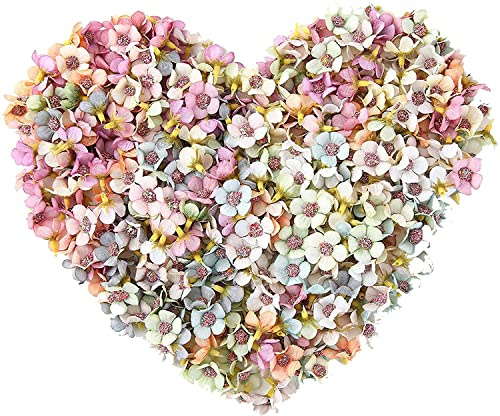 Artificial Daisy Flower Heads,100 PCS Sunflower Fabric Small Silk Daisy Flowers Handmade DIY Fake Flower Decorations for DIY Wreath Scrapbooking Craft Party Festival 2CM