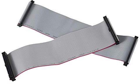 ESUSO 2pcs 2.54mm 40 Broches Femelle a Femelle IDE PATA Cable a Plat 20cm