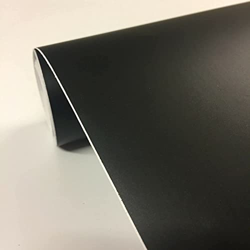 vgoltd Furniture Sticker Matt Vinyl Roll Self Adhesive Contact Paper for Kitchen Cupboards Cabinet Fridge Door Tables Drawers & Wardrobe (Black, 30 x 200 cm)