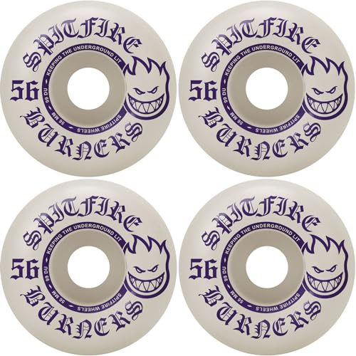 Spitfire - Skateboard Wheels Burners, 56mm, 99A, White/Purple