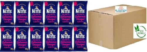 Kettle Crisps 12x80g (Sea Salt & Balsamic Vinegar of Modena) Boxed Slamtech