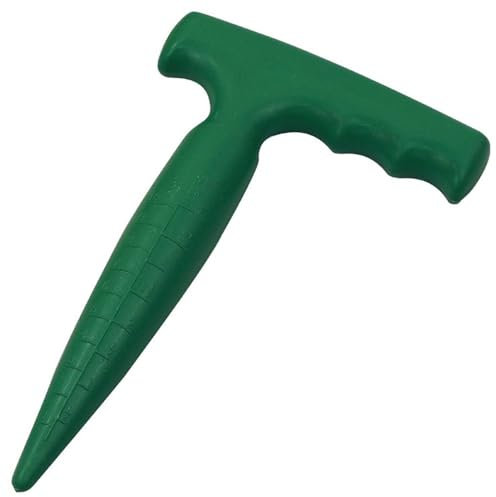 TopHomer Handheld Garden Hole Punch Tool, 17 x 11cm Green Soil Puncher Hole Digger with Clear Scale for Sowing Bulb Seeds, Transplanting & Accurate Planting