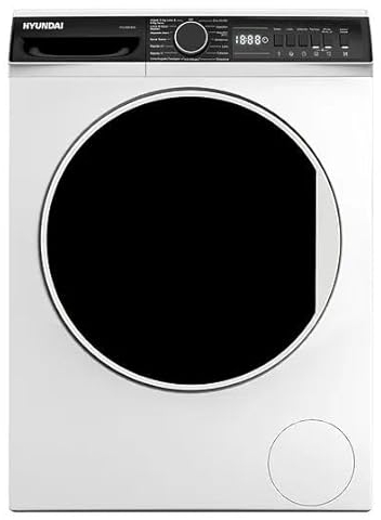 Hyundai Lavadora Secadora Condensación 9Kg Carga Frontal Blanco HYLS9614DN2. 1750W, 1400rpm, Motor Inverter, 15 Programas, Función Stop&Go, Tambor Waterdrop, Clase de Eficiencia Energética A