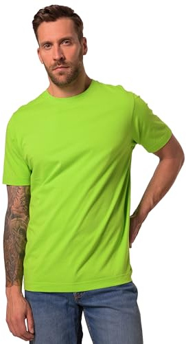 JP 1880 Herren große Größen Übergrößen Menswear L-8XL T-Shirt, Basic, Rundhals, gekämmte Baumwolle hellgrün XXL 702558429-XXL