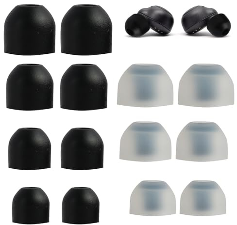 14x Silikon Ersatz-Ohrstöpsel Kompatibel mit Sony WF-1000XM3,WF-1000XM4,WF-1000XM5 - In-Ear Kopfhörer Polster in 4 Größen, Flexibel und Reißfest, Ideal für Optimalen Schwarz Transparent