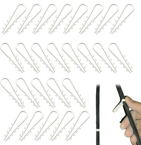 100 Stück schlaufen endübel,Steckschlaufen endübel,Mauernutclip,Dübelklemmschelle,Kabelschellen,Dübel-Klemme,Kabelklemmen Elektro,Kabelbefestigung,Kabelschelle Spannbereich,Cable Clips für Kabeln