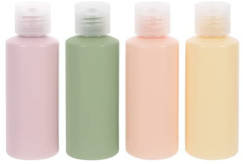BETOOKY Contenedores Portátiles para Artículos de Tocador 50ml 4 Piezas Kit de Botellas de Viaje Recargables a Prueba de Fugas para Higiene Personal en Viajes Exteriores