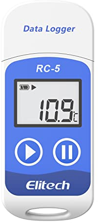 Elitech RC-5 Mini-USB-Datenlogger für Temperatur, PDF hohe Präzision, 32000 Aufnahmepunkte