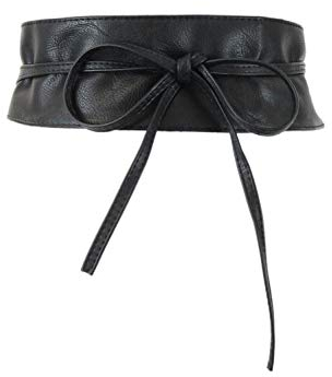 irisaa Damen Taillengürtel Breiter Obi Gürtel Wickelgürtel Bindegürtel Hüftgürtel Party Gürtel, Damen Taillengürtel 2020:Schwarz