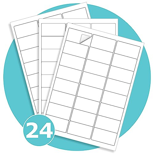 Triplast 10 x Multipurpose A4 Label Sheets - 24 Labels per Sheet (64 x 34mm Each) - Easy-Peel White Stickers for Inkjet & Laser Printer - Ideal for Shipping, Addressing, Filing, Crafts & DIY Use