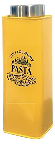 Nobel - Vintage Home Pasta Canisters with Stainless Steel Air Tight Lid (Yellow)