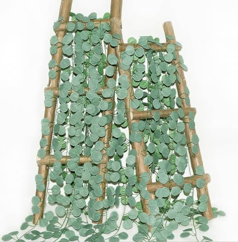 MACTING 6er Pack Efeu Künstlich Eukalyptus Girlande, 210cm Länge Gefälschte Reben für Zimmer und Garten Wand Dekoration Innen Außen Hochzeit Party Wanddekoration Küche Hochzeit Balkon Dekoration