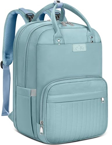 RAINSMORE Sac a Langer Bebe Grand Sacs à Dos à Langer avec 1 Matelas à Langer et 2 Sangles de Poussette Sac à Langer avec Sac Isotherme Unisexe Bleu