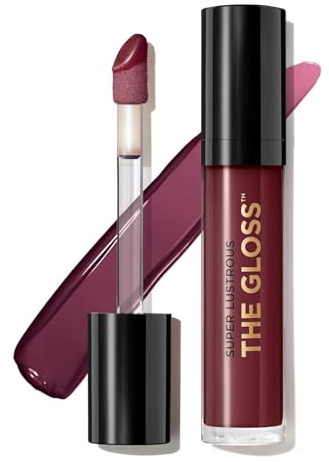 Super Lustrous The Gloss - Black Cherry | High Shine, Non-Sticky Lip Gloss Enriched with Agave, Moringa Oil & Capuacu Butter | Lightweight & Moisturizing, 3.8ml