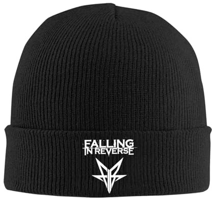 Caldo Invernale, Falling in Reverse Rock Band Musica Metal Cappello a Maglia per Donne Uomini Skullies Cappellini Invernali Cappelli acrilici all'Uncinetto Melone
