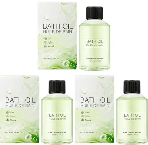 Aceite de baño – Aceite de lavado corporal limpiador e hidratante – Fórmula de aceite a leche para una piel suave y agradable – Cuidado corporal diario suave para todo tipo de piel (3 unidades)