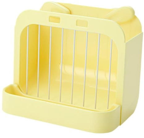 F Fityle Distributeur de Foin pour Lapins, Hamsters et Autres rongeurs : gamelle, râtelier à Foin, Accessoires pour Cage et Autres Petits Animaux, Jaune